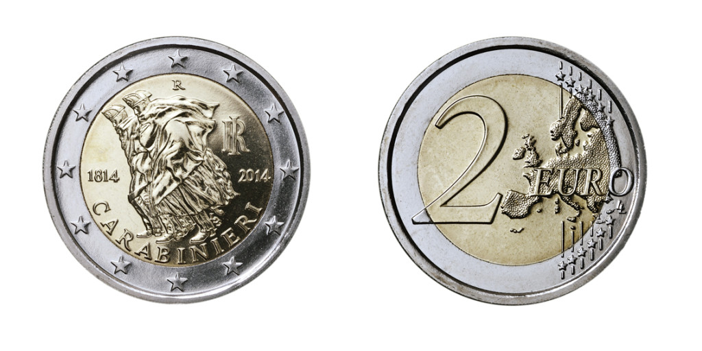 2 Euro Commemorativi: Boccaccio 2015, 2 € Carabinieri 2014